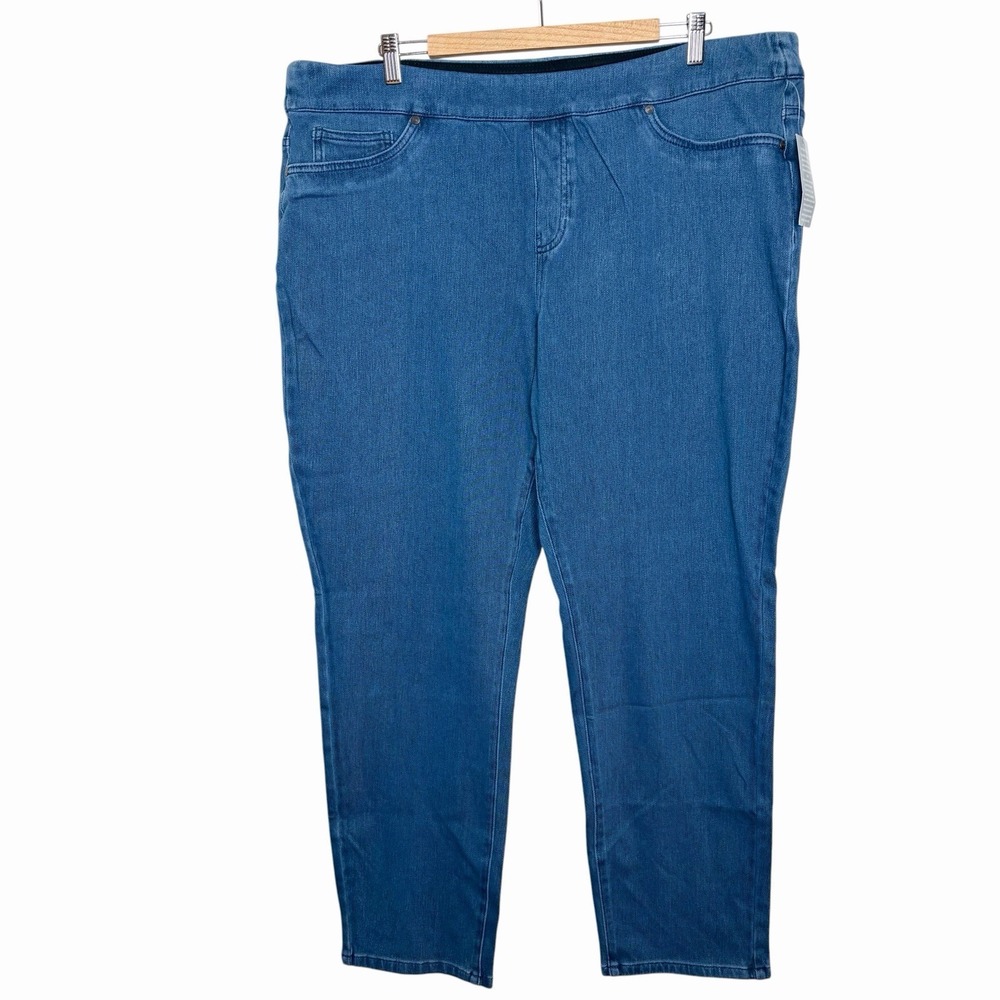 Coldwater Creek ShapeMe High Rise Slim Leg Jeans Womens Size 22W Pull On Stretch
